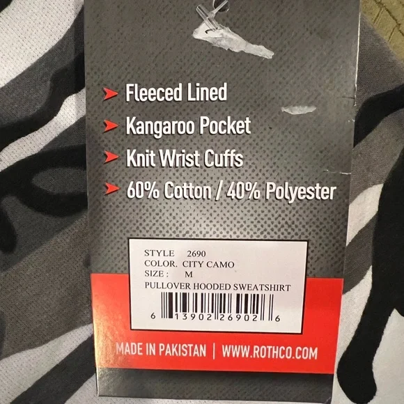 NWT Rothco Hoodie - Picture 3 of 3